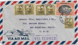 Manila, Philippines to San Francisco, Ca 1939 Trans-Pacific Clipper (51246)