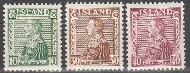 Iceland #199-201   F-VF Unused CV $7.50   (A6728)