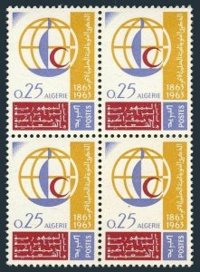 Algeria 313 block/4,MNH.Michel 412. International Red Cross,centenary,1963.