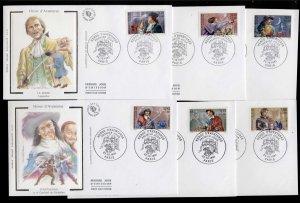 France 1997 Adventure Heroes 6x FDC