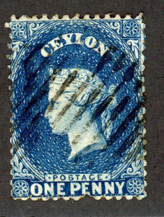 Ceylon 39 U 1862 1p Perf 13