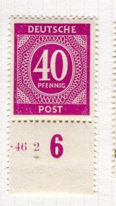 GERMANY BERLIN British/US Zone 1946 numeral issue mint hinged 40pf. Marginal