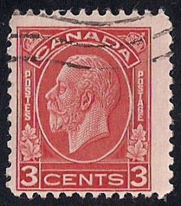 Canada #197 3 cent King George 5, Stamp used AVG