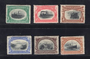 MOMEN: US STAMPS #294-299 PAN AMERICAN SET MINT OG H LOT #80408