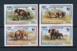 [54060] Cambodia 1997 Wild animals Mammals WWF Elephants MNH