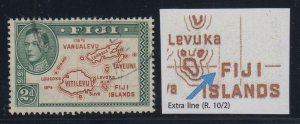 Fiji, SG 253a, used Extra Line variety