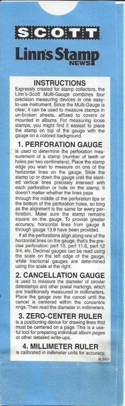 Scott Multi-Gauge Precise Perforation, MM Ruler, Cancel Size, Zero Center - NEW 