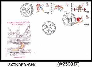 ROMANIA - 2000 XXVIIth SUMMER OLYMPUC GAMES SYDNEY 2000 4V FDC