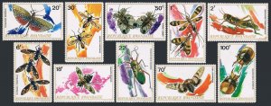 Rwanda 495-504,MNH.Michel 538-548. Insects 1973. Butterflies, Moths, Beetles.