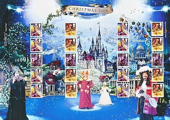 2008 CHRISTMAS SMILER SHEET  -  LS54 - UNMOUNTED MINT  - PANTOMINE