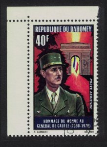 Dahomey General Charles de Gaulle 2v Corner 1971 CTO SC#C136 SG#427 MI#444