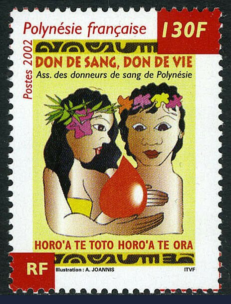 French Polynesia 827, MNH. Blood Donation, 2002