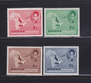 Ghana 1-4 Set MHR Birds (B)