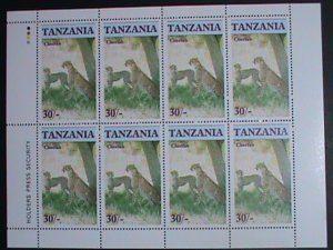 ​Tanzania Stamp:1986-Sc#322 Cheetah  Stamp -Full MNH sheet