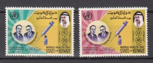 KUWAIT SC# 523-524 WORLD HEALTH DAY - INSULIN DISCOVERY 50th. ANNIVERSARY- 1971