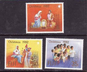 Fiji-Sc#477-9- id9-unused NH set-Christmas-1982-