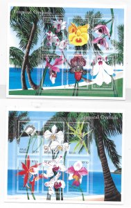 Maldives 2000 Orchids Flowers 2 Sheets Sc 2465-2466 MNH C8
