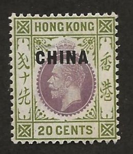 GREAT BRITAIN OFFICES - CHINA SC# 23  F/MOG 1922