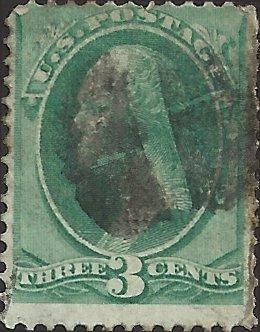 # 136 GREEN USED GEORGE WASHINGTON Cat $32.50