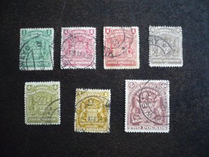 Stamps-British South Africa Company-Scott#59-61,64-73 -Used Part Set of 7 Stamps