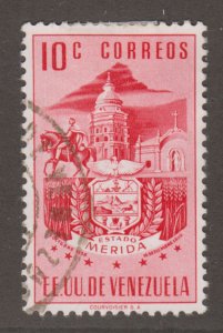 Venezuela 570 Arms of Merida and Church 1953