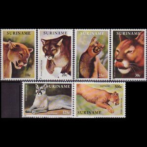 SURINAM 1991 - Scott# 892-7 Pumas Set of 6 NH