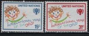 United Nations, 310-311, MNH, 1979 Child and IYC emblem, Intl. year of the child