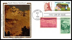 OAS-CNY 07449 FDC SCOTT 2416 – 1989 25c South Dakota Statehood