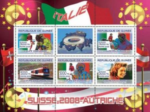 Guinea 2008 MNH - Italian football players, Swiss train. Mi 5376-5380