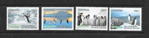 PENGUINS - MONGOLIA #2282-5  MNH