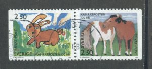 Sweden 1949-50  Used att'd pair (18