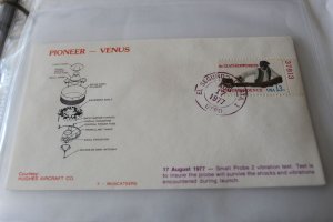 SPACE  COVER - 3 MUSCATEERS CACHET PIONEER VENUS VIBRATION TEST  - AUG 17, 1977