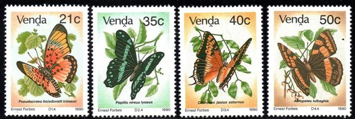Venda - 1990 Butterflies Set MNH** SG 211-214