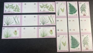 ASCENSION ISLAND # 251-256-MINT NEVER/HINGED-COMPLETE SET OF GUTTER PAIRS-1980