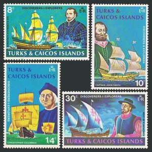 Turks & Caicos 253-256, MNH. Mi 295-298. 1972. Columbus, Grenville,J.Smith,Lion.