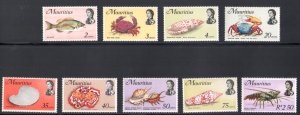 1977 Mauritius, Fish set of 9 values, Catalog Yvert n. 440/48- MNH**