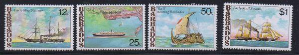 Barbados Sc 487-90 1979 ships stamp set mint NH