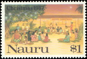 Nauru #341-342, Complete Set(2), 1987, Christmas, Never Hinged