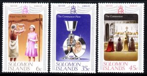 Solomon Islands - 1977 Silver Jubilee Set MNH** SG 334-336