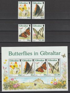 GIBRALTAR 1997 SG 804/7 + MS 808 MNH