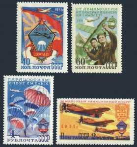 Russia 1590-1593 type 2,MNH.Michel 1593-1596. Aviation-the sport in USSR,1951.