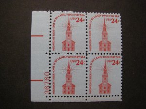 Scott 1603, 24c North Church, PB4 #36760 LL, MNH Americana Beauty