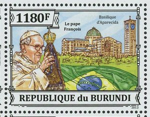 Pope Francis Stamp Visit To Brazil Vatican Catholic Church S/S MNH #3303-3306 