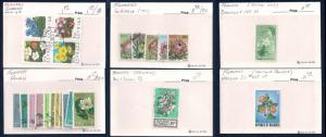 WORLDWIDE Topical Flowers (100) Different Sets Mint & Used