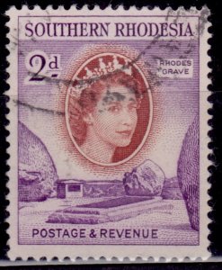 Southern Rhodesia 1953, Rhodes Grave, 2p, sc#83, used