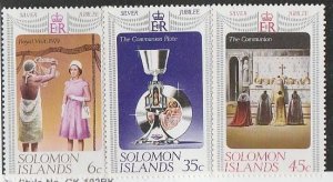 SOLOMAN ISLANDS #245-7 MINT NEVER HINGED COMPLETE