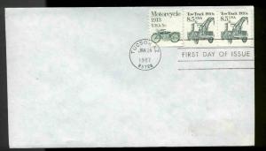 2129 COIL PLATE #1 STRIP OF 3 FDC TUSCON, AZ FIRST DAY COVER