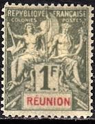 French Colonies, Reunion, #52, Unused, CV$ 47.00