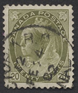 Canada #84 20c Victoria Numeral VF Centered Dated Victoria BC CDS