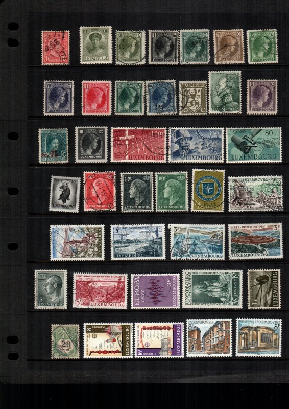 Luxembourg  38  diff used and mint lot collection